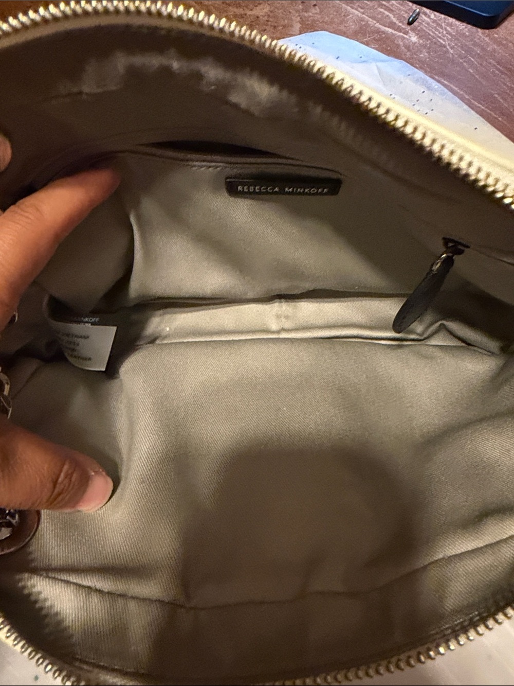 Rebecca Minkoff Ivory Quilted Leather Chain Crossbody - Picture 3 of 3
